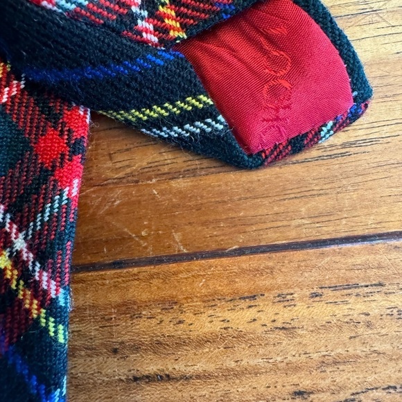 Vintage Lochcarron Stewart Black Pure New Wool Made in Scotland Tie / OSFA - Picture 3 of 6